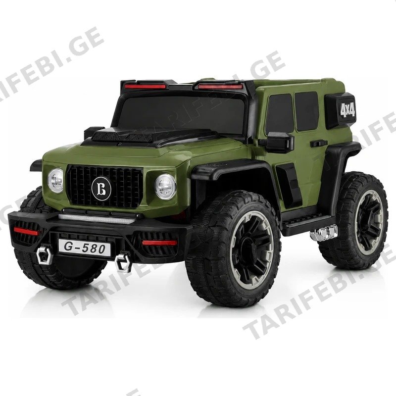 საბავშვო ელექტრო მანქანა 4X4 MERCEDES G-580 12V მწვანე