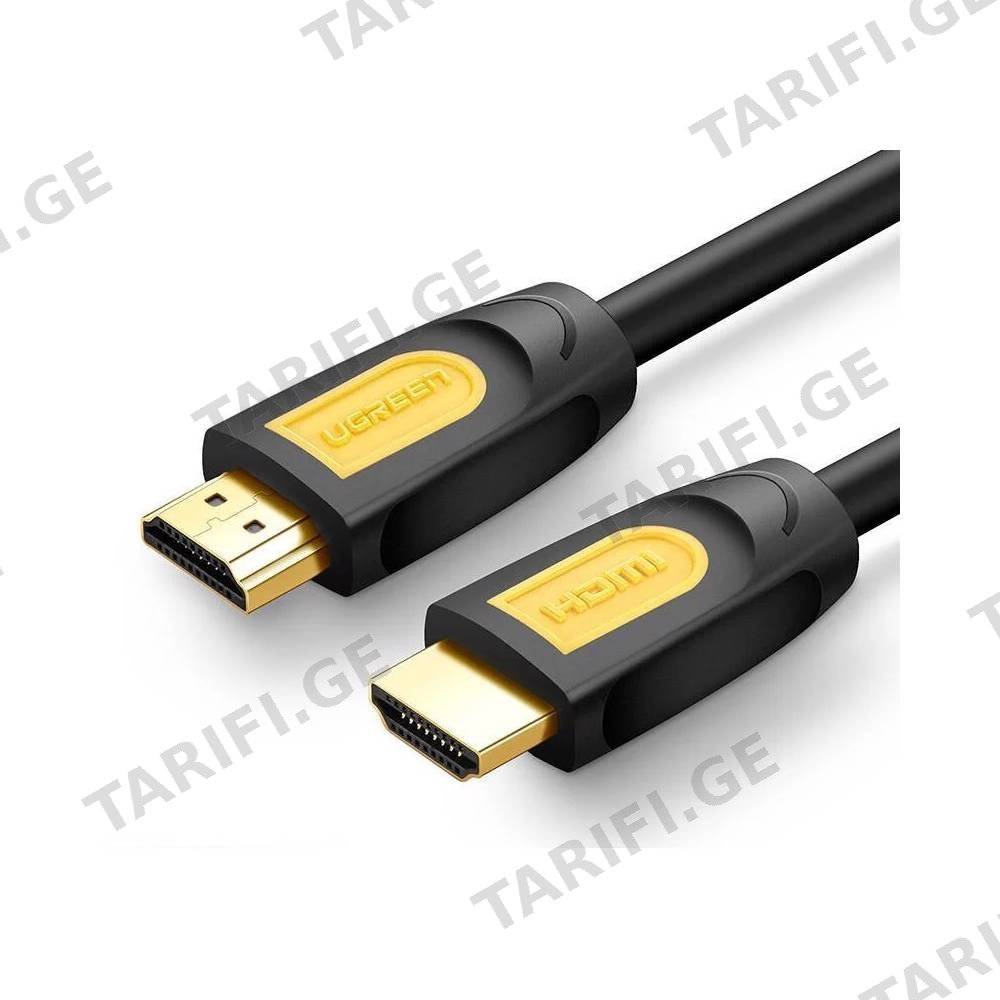HDMI კაბელი UGREEN HD101 (10130) Round Cable 3m (Yellow/Black)