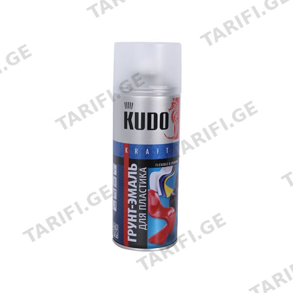 ემალის გრუნტი სპრეი თეთრი 0.52 ლ KUDO RAL 9003