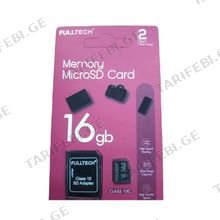 FULLTECH MICROSD CARD 16GB მეხსიერების ბარათი