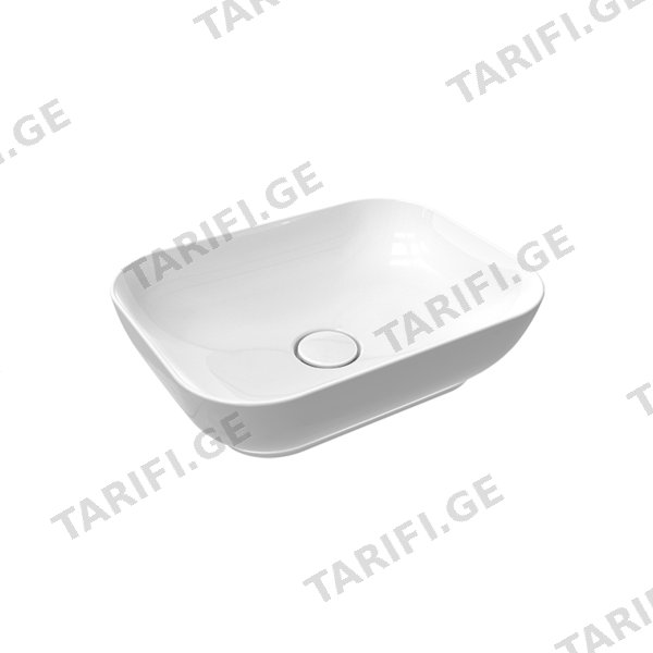 დასადგამი ნიჟარა WASHBASIN RECTANGLE WHITE 50 სმ (495X380 მმ) (MTLG05003FD0W5000-K) BIEN