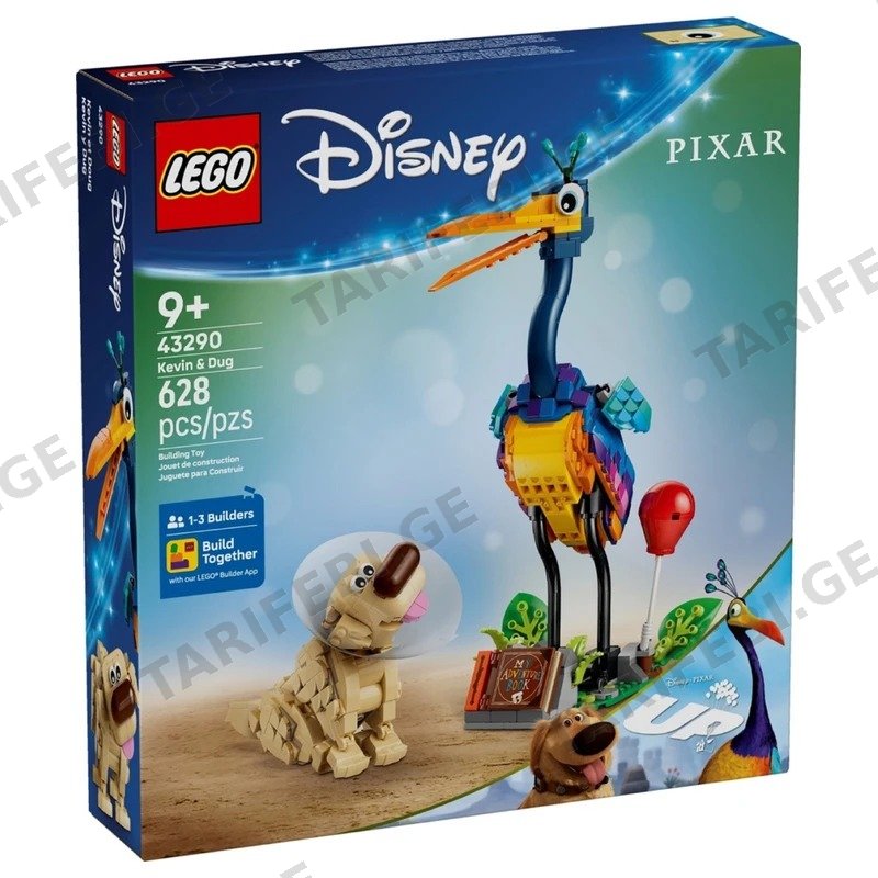 ასაწყობი კონსტრუქცია LEGO 43290 DISNEY PIXAR KEVIN & DUG 628 ნაწილი