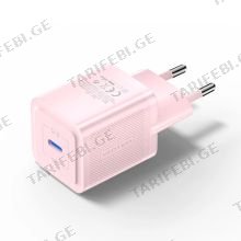 VENTION FEPP0-EU 1-Port USB-C GaN Charger (20W) EU-Plug Pink