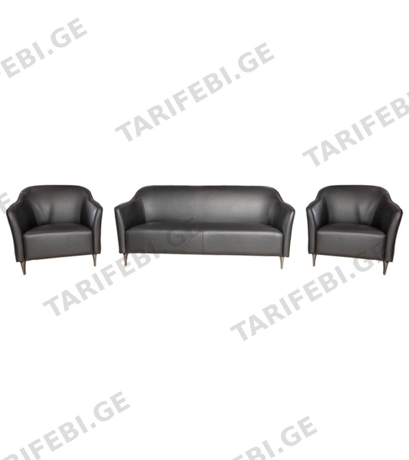 დივანი 3+1+1 #FSWK-RC2560 ფერი: BLACK (M135-4001)
