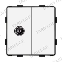 როზეტი ჩარჩოს გარეშე Socket Style TV თეთრი