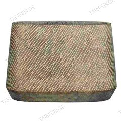 ქოთანი კერამიკული Camino pot oval d. brown - l42xw20xh30cm