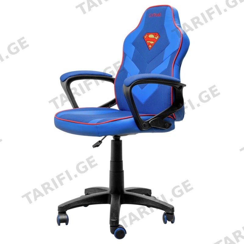 საბავშვო გეიმერული სკამი TRUST GXT 703SM REVVO SUPERMAN დიზაინით ცისფერი