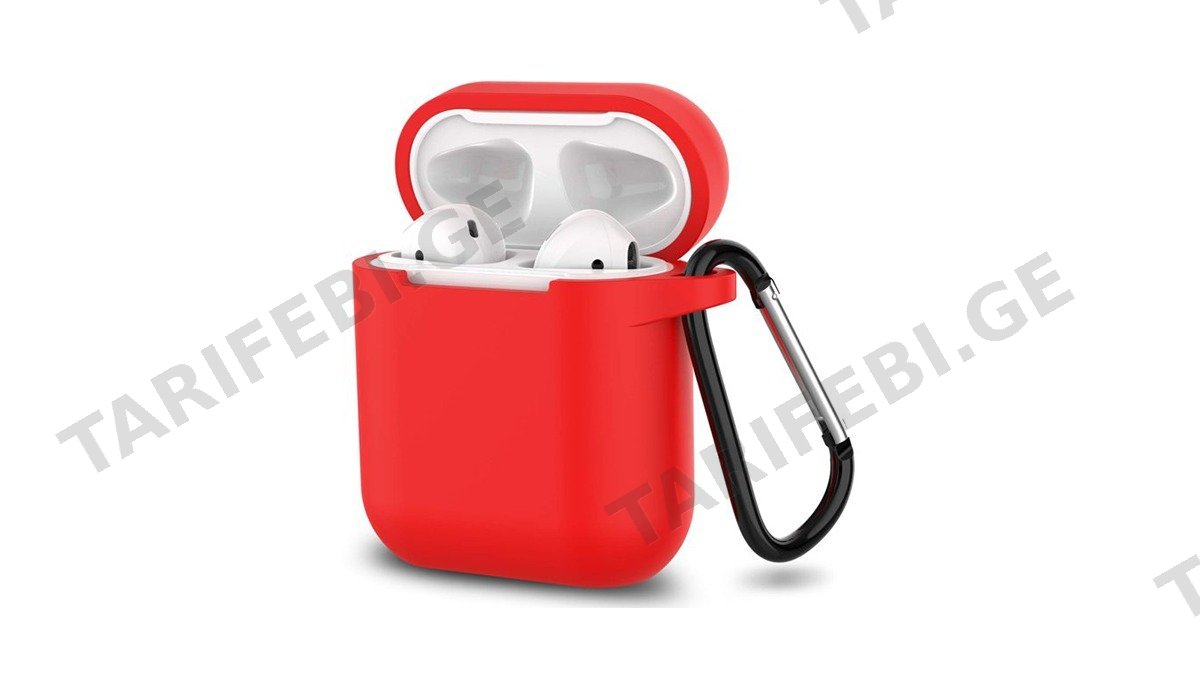 holdit Silicon Case for Airpods (Gen 1/2) მყარი სილიკონის ქეისი წითელი (87791)