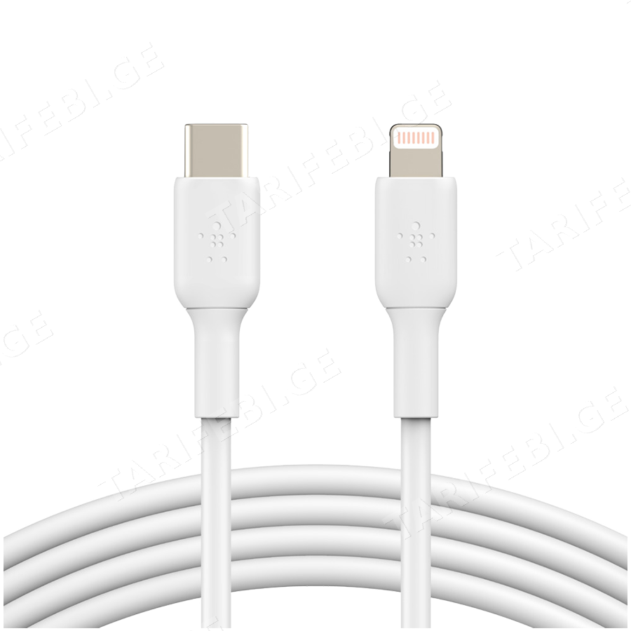 BELKIN Lightning to USB-C Cable PVC, 1M, White