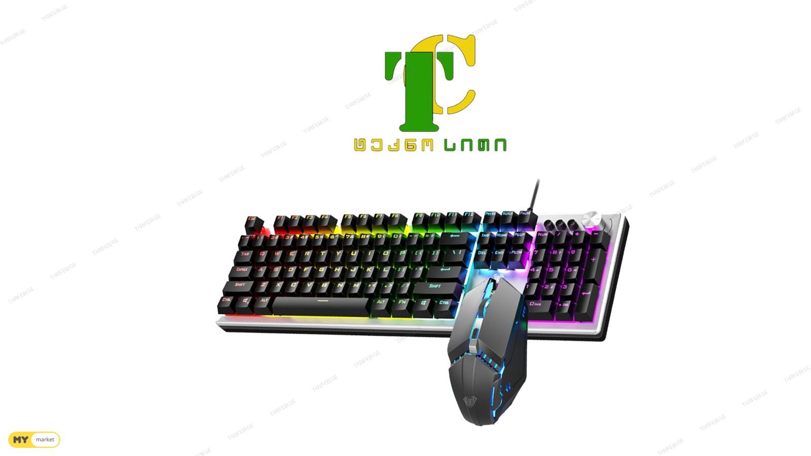 მექნიკური კლავიატურა მაუსი AULA T400 mechanical keyboard mou