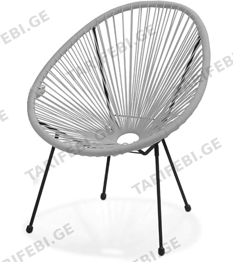 სკამი გარე FC1039 ზომა: D78*W72*H89cm - 19x1.2mm ფერი: GREY