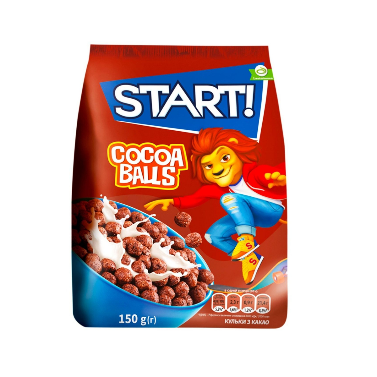 ფანტელი სიმინდის ”სტარტი” შოკოლადის ბურთები 150გრ