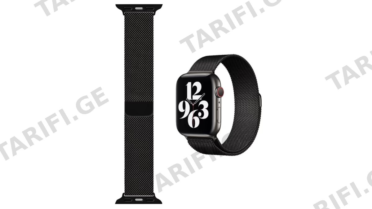 Smart watch strap WiWU Minalo stainless steel Watch Band 42-44MM (255mm) Black