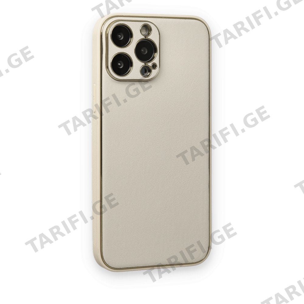 iPhone 13 Pro Case Coco Leather Silicone Cover, ტყავის სტრუქტურის ქეისი