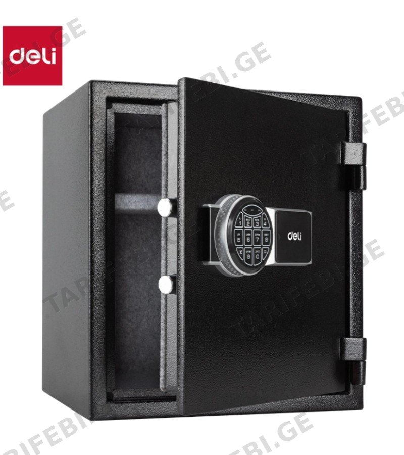 სეიფი T587 ზომა. 42*38*30 სმ BLACK FIREPROOF SAFE მწარ. deli