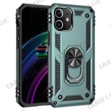 iPhone 12 Sofia Ring Case სილიკონის ქეისი ბეჭდით - მწვანე