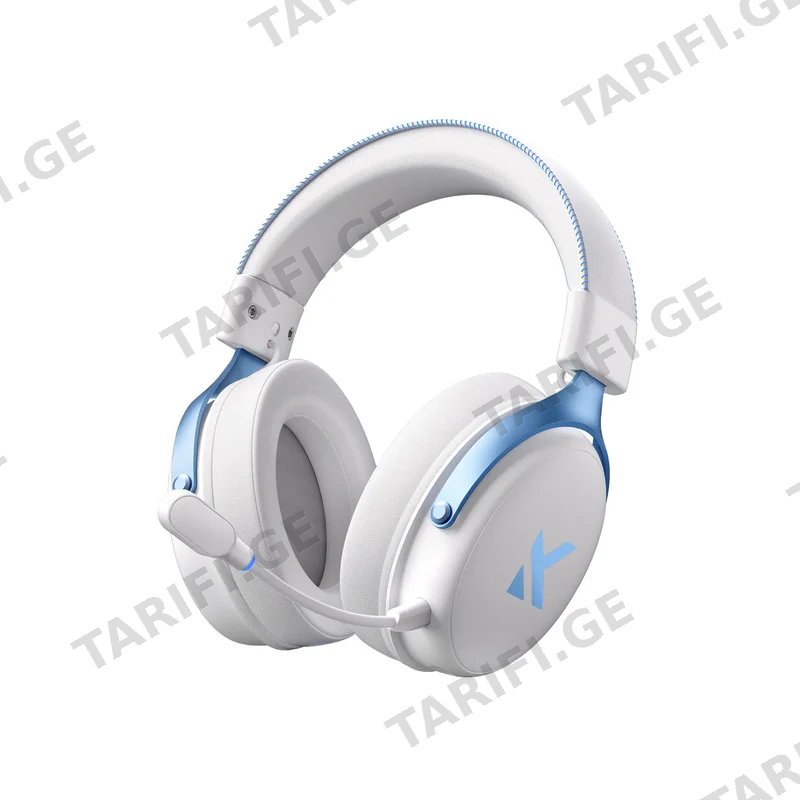 ყურსასმენი MCHOSE V9 Pro, USB-A/WL/BT, Sky White