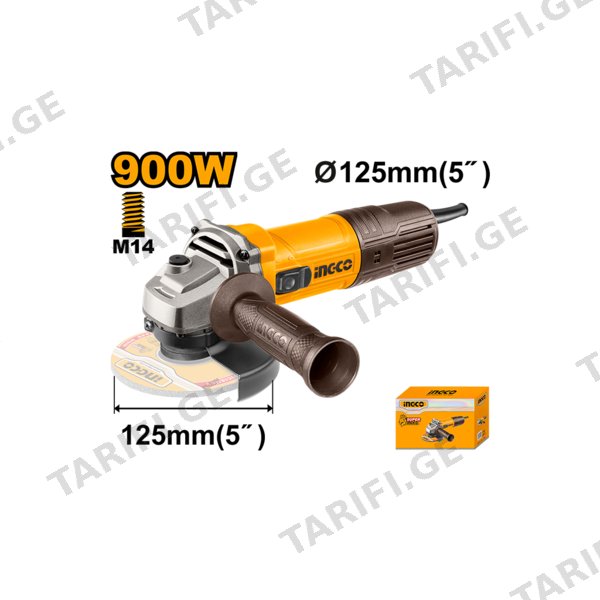 ელექტრო კუთხსახეხი 900W (AG90028) INGCO