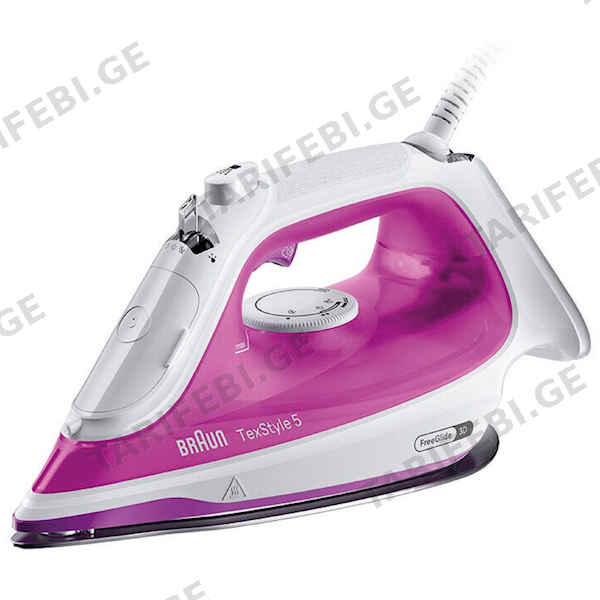 ორთქლის უთო Braun SI5225PU TexStyle 5, 2500W, 300ML, Steam Iron, Purple