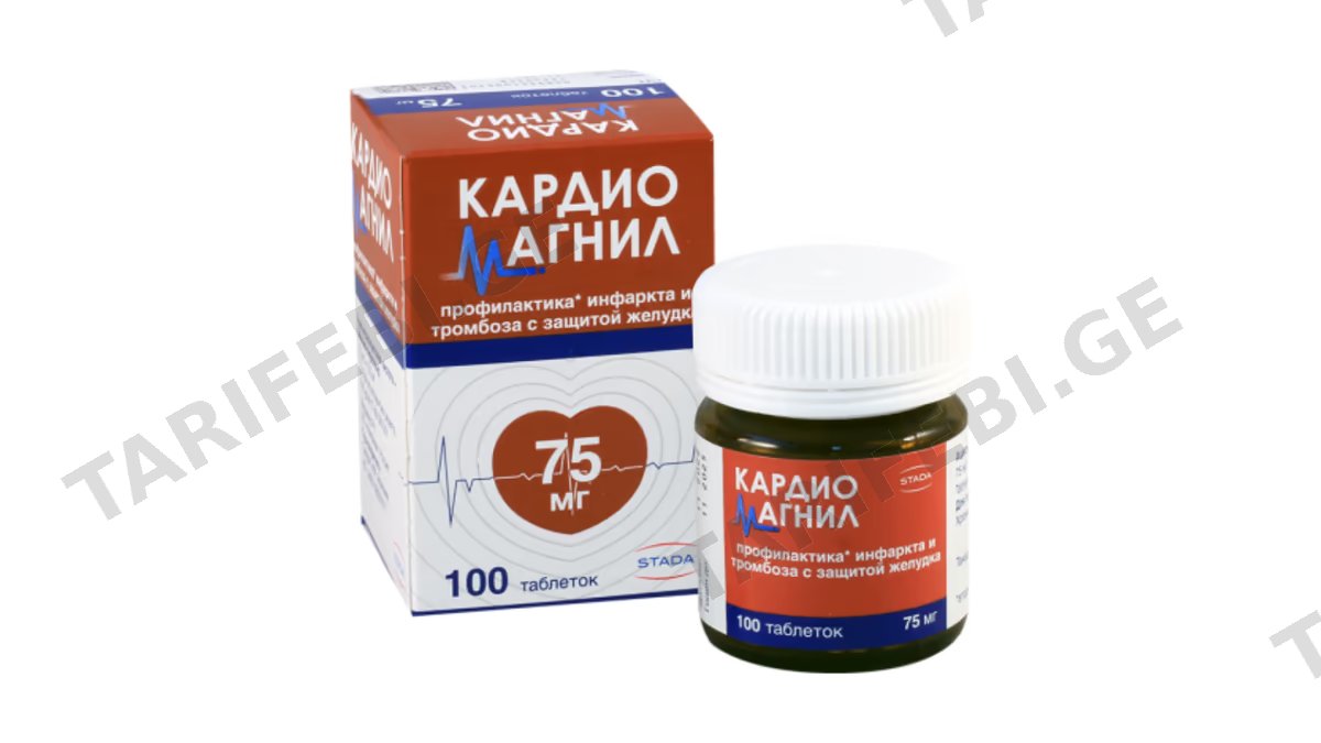 კარდიომაგნილი ტაბ.75მგ.15.2მგ.N100