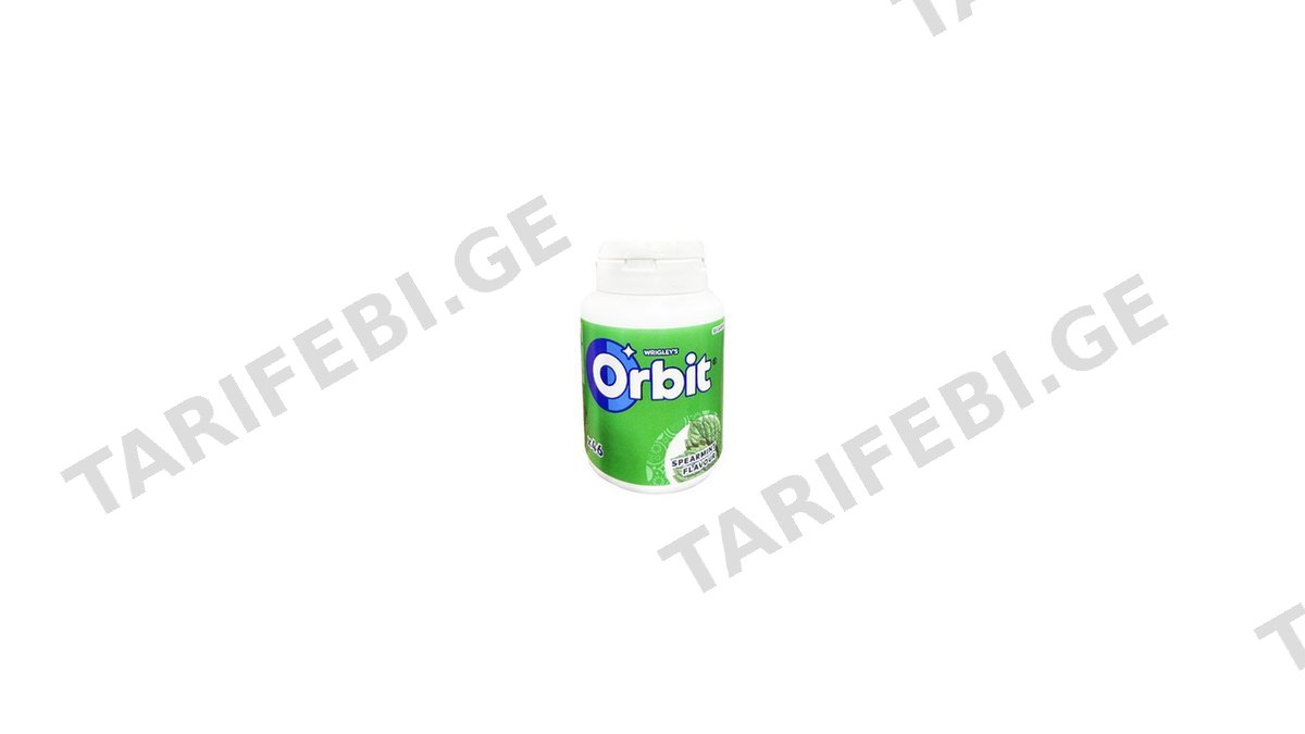 ორბიტი საღეჭი რეზინი ქილა პიტნა 64გრ
