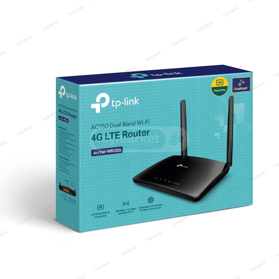 Wifi   TP-link  ARCHER MR200 4G LTE როუტერი