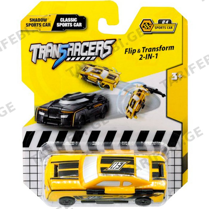 სათამაშო მანქანა TRANSRACERS EU463875B-04 2-IN-1 FLIP VEHICLE - SPORTS CAR