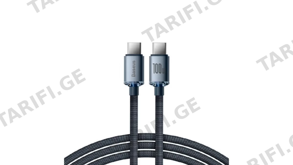 Baseus Crystal Shine Series Fast Charging Data Cable Type-C to Type-C 100W 1.2m CAJY000601
