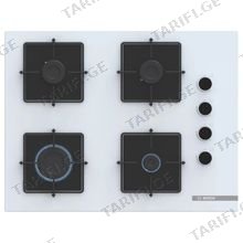 BOSCH POP7C2P31O 4 კომფორით ნაწრთობი მინა ჩასაშენებელი გაზის ქურის ზედაპირი