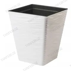 პლასტმასის ქოთანი ყვავილებისთვის FORM PLASTIC Sahara Dunes square 3940-011 Ø40 თეთრი
