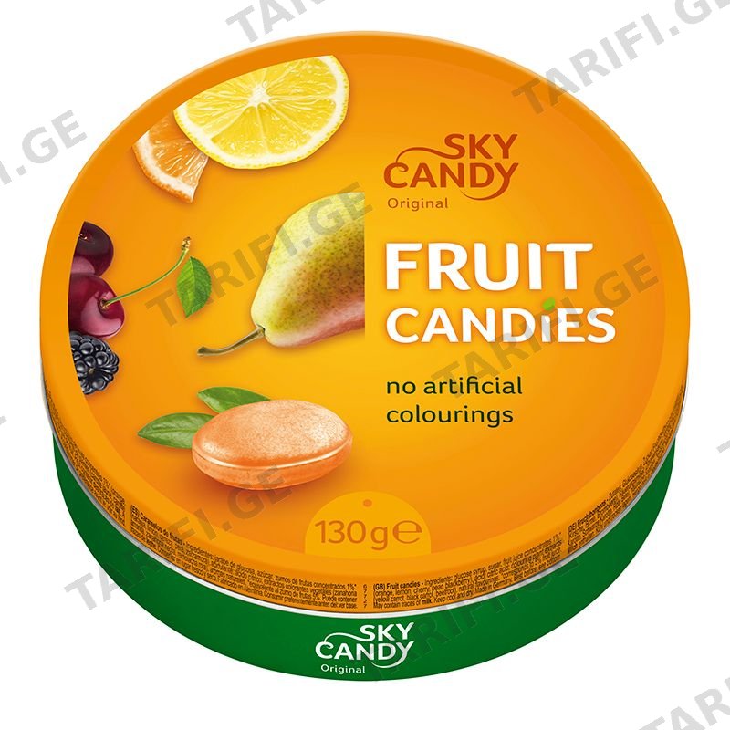 კანფეტი /C&H/ “Sky Candy” შერეული ხილის წვეთები 130 გრ