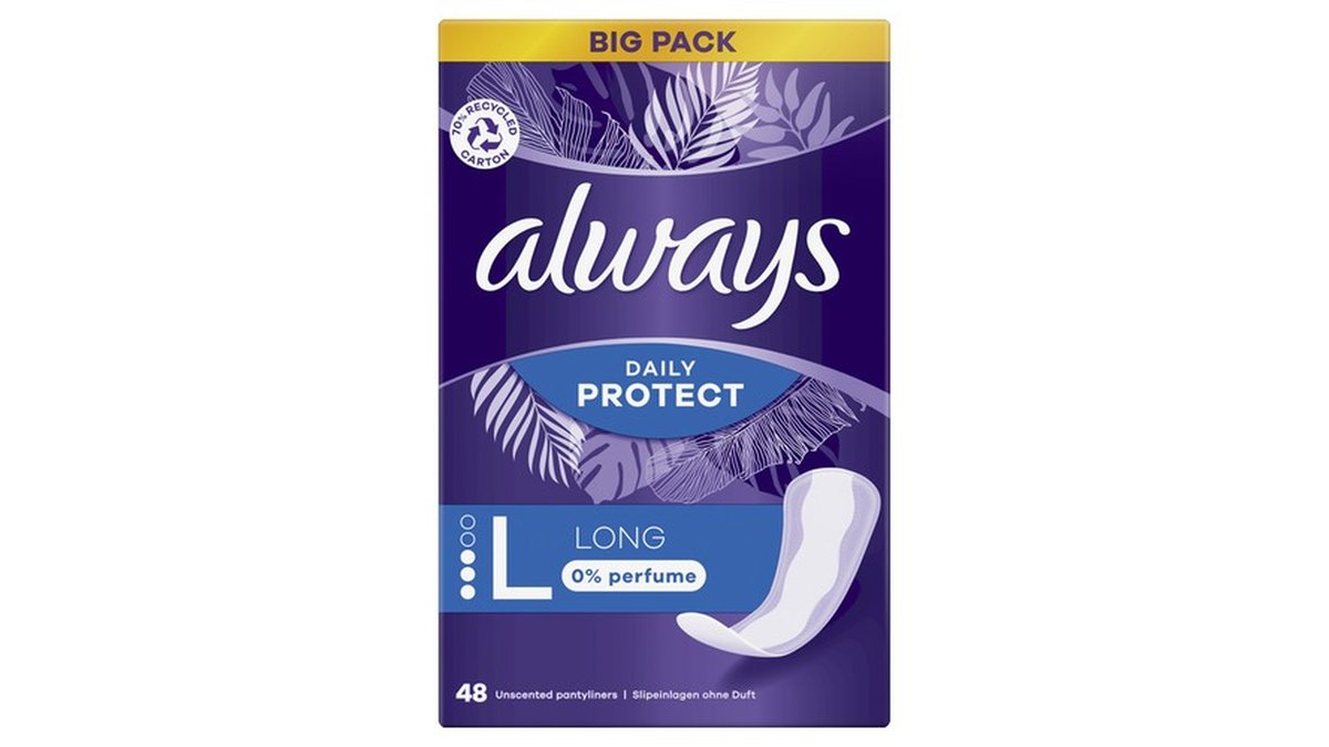 ოლვეის ყოველდღიური, გრძელი ჰიგიენური საფენი 48 ცალი