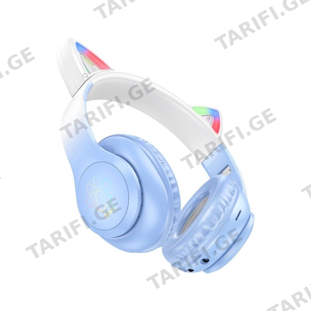 ყურსასმენი Hoco W42 Cat Ears BT Headphones Blue