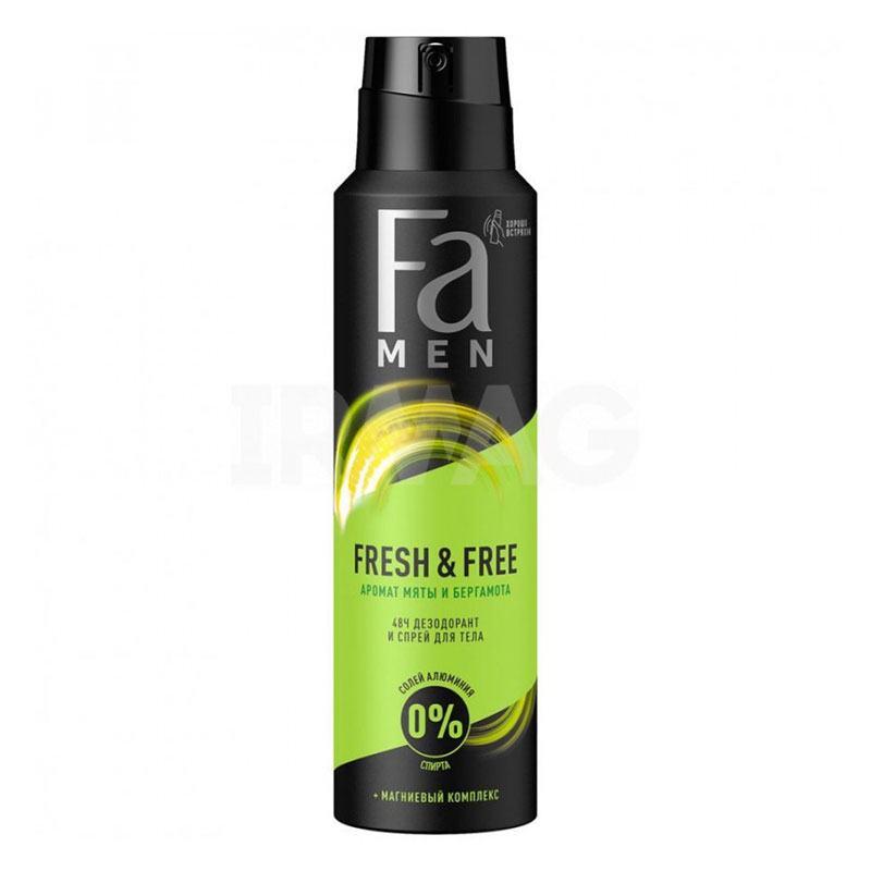 ფა ანტიპერსიპირანტი - მამაკაცი - Fresh &amp; free 150 მლ.