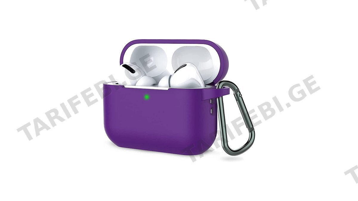 holdit Silicon Case for Airpods Pro მყარი სილიკონის ქეისი იასამნისფერი (87729)