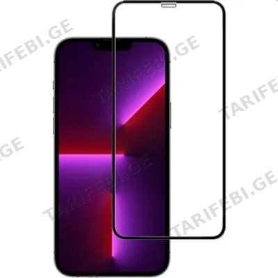 ეკრანის დამცავი GLASS PRO+ FULL SCREEN TEMPERES GLASS APPLE IPHONE 13 PRO MAX BLACK
