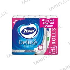 ტუალეტის ქაღალდი ZEWA Delicate 3 ფენიანი 32 ც