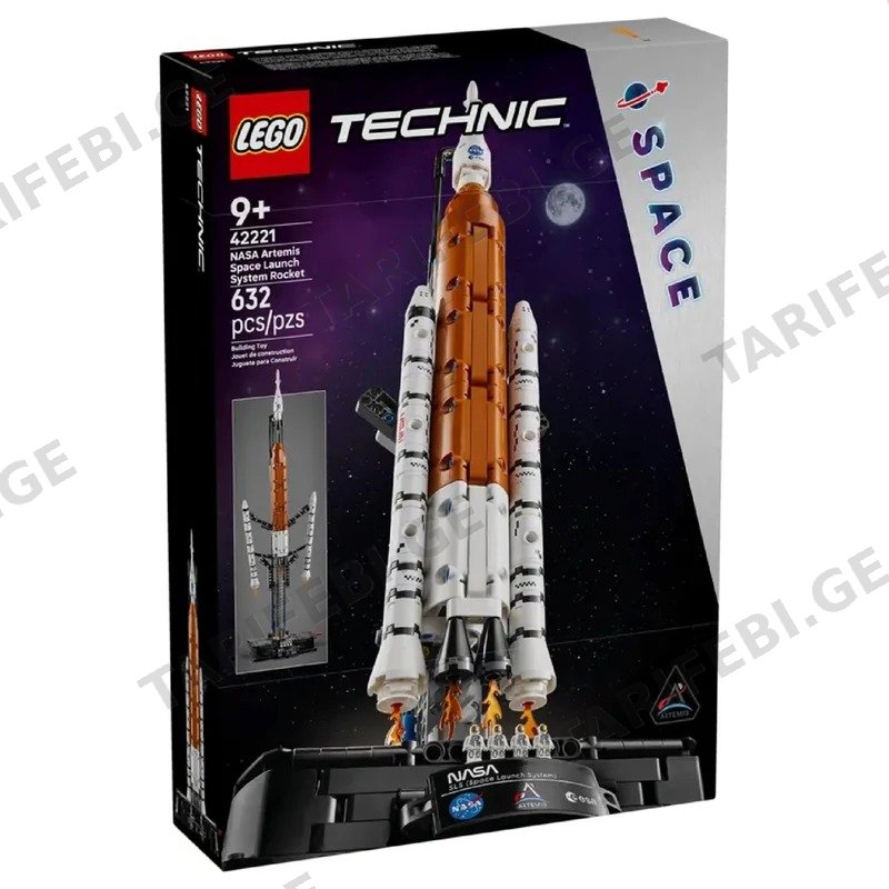 ასაწყობი კონსტრუქცია LEGO TECHNIC NASA ARTEMIS კოსმოსური რაკეტა 42221, 632 ნაწილი