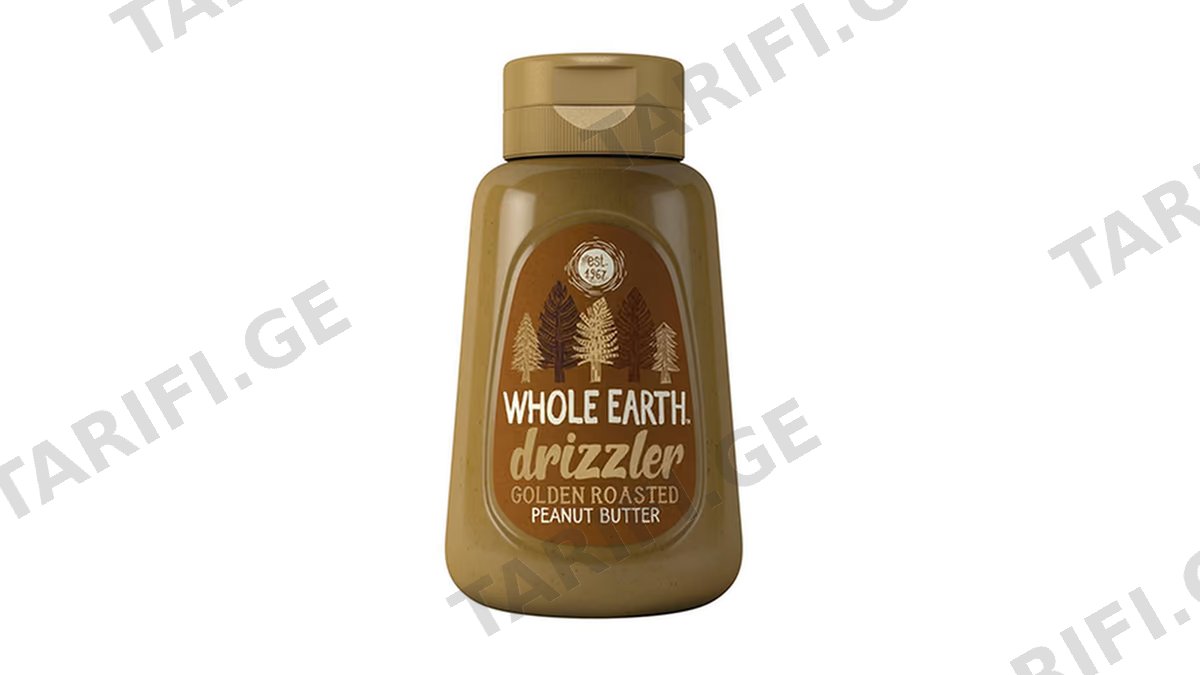 მიწისთხილის კრემი /KP Snacks Whole Earth / ოქროსფრად მოხალული. დასასხმელი 320გ