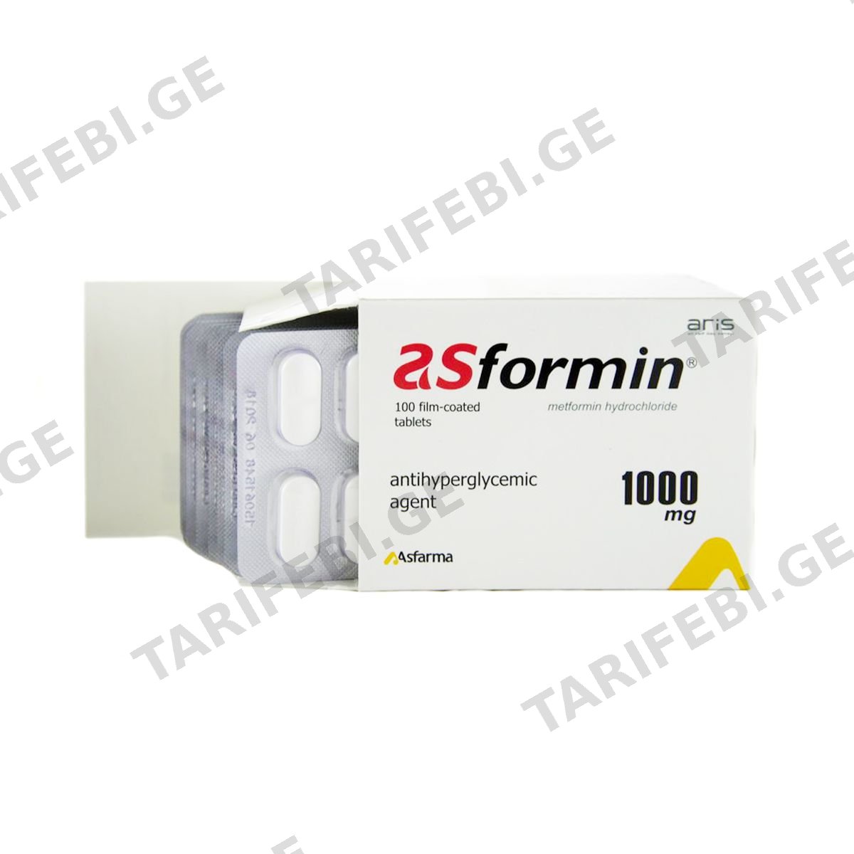 Asformin - ასფორმინი 1000 მგ. 100 ტაბლეტი