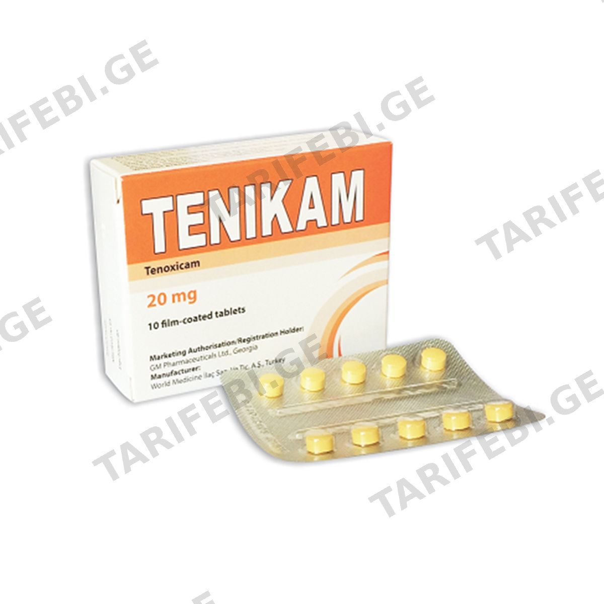 ტენიკამი - Tenicam 20მგ 10 ტაბლეტი