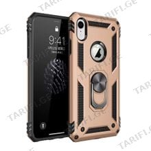 iPhone XR Sofia Ring Case სილიკონის ქეისი ბეჭდით - ოქრო