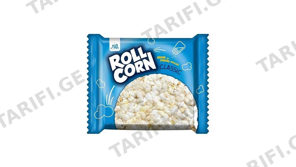 Roll Corn სიმინდის და ბრინჯის ქრისფი 30გრ