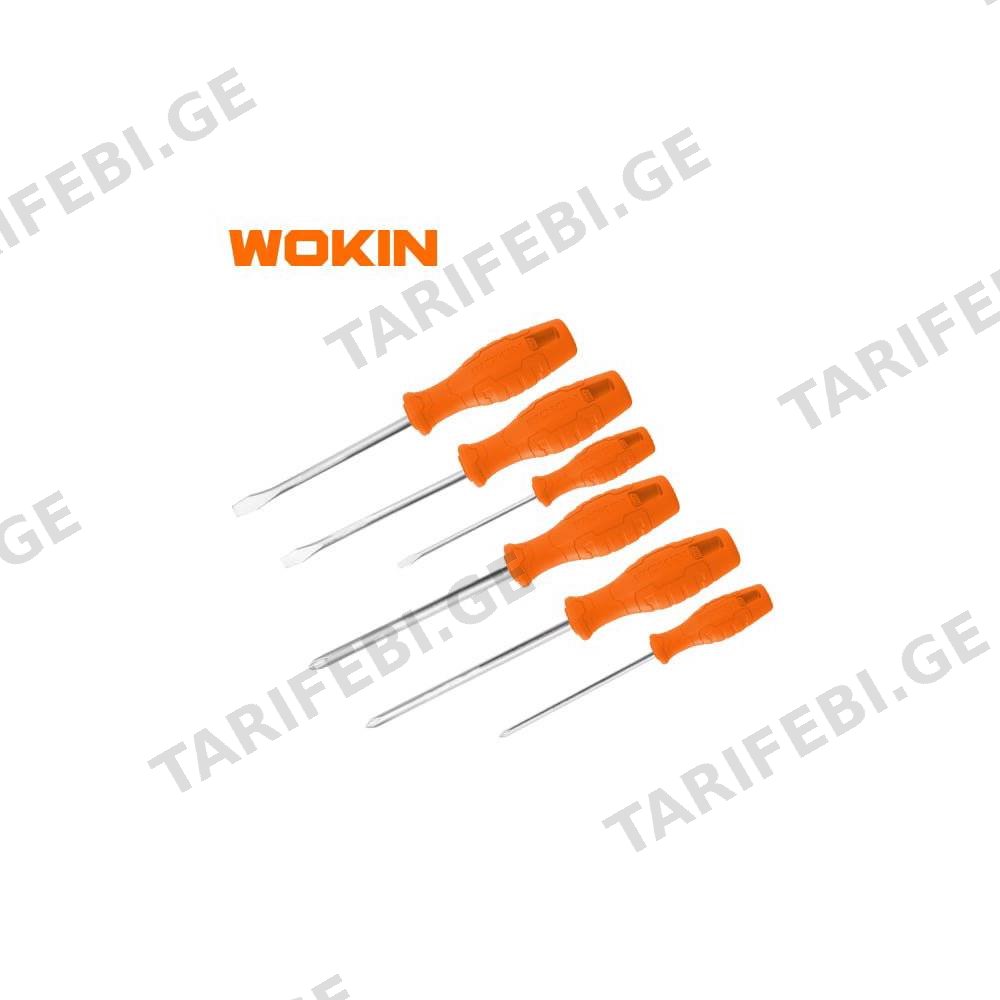 სახრახნისის ნაკრები Wokin 202706, 6Pcs Tool Set, SCREWDRIVERS SET Orange
