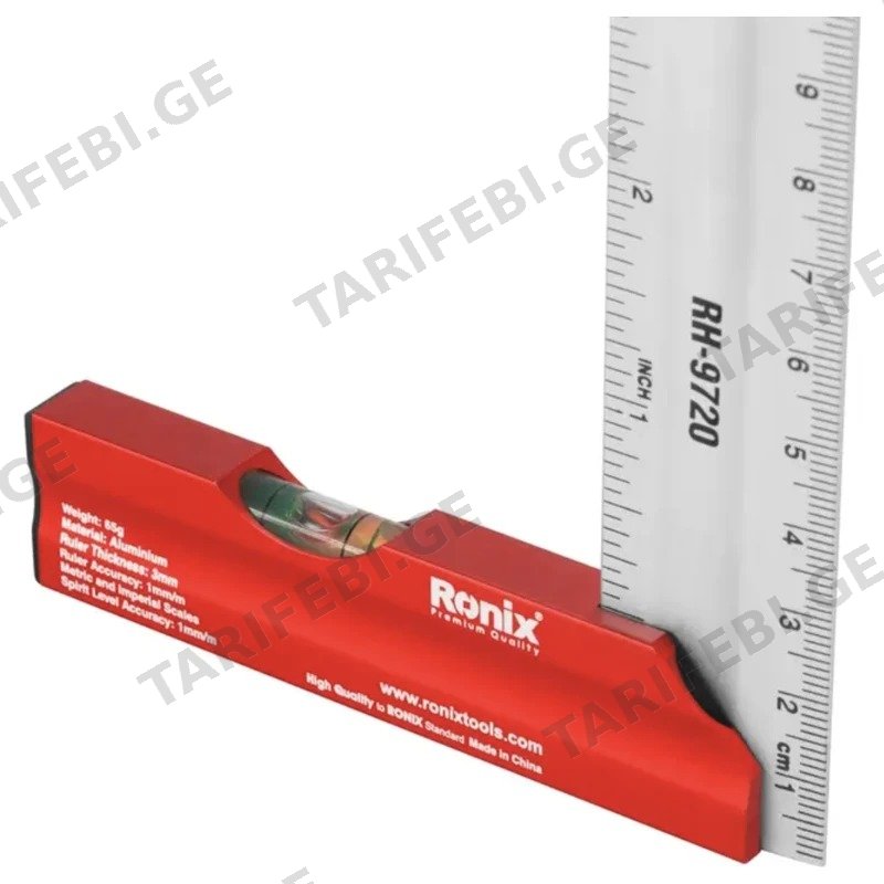 კუთხის საზომი გონიო RONIX RH-9720 20სმ ალუმინის