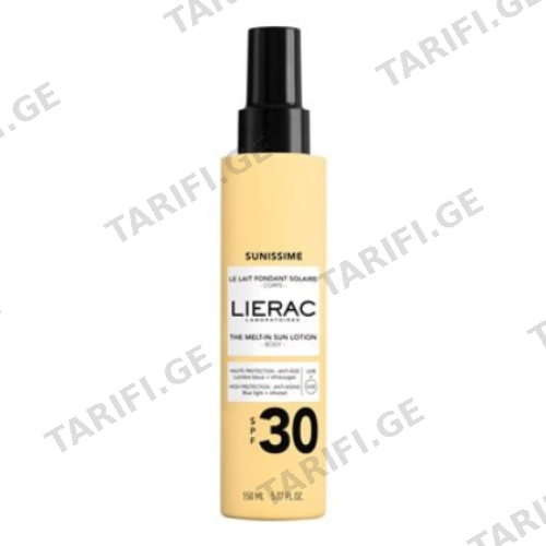 ლიერაკი - SUNISSIME ტანის რძე მზისგან დამცავი SPF30 150მლ