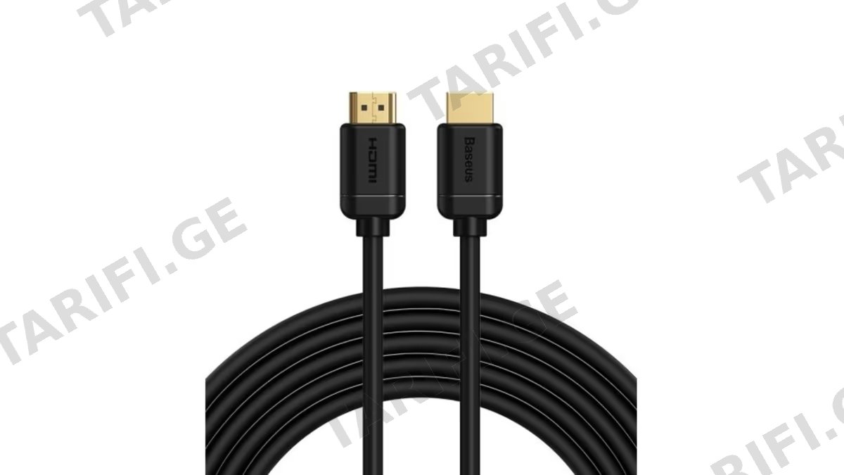 Baseus Horizontal 4KHDMI Male To 4KHDMI Male Adapter Cable 5m CADKLF-H01