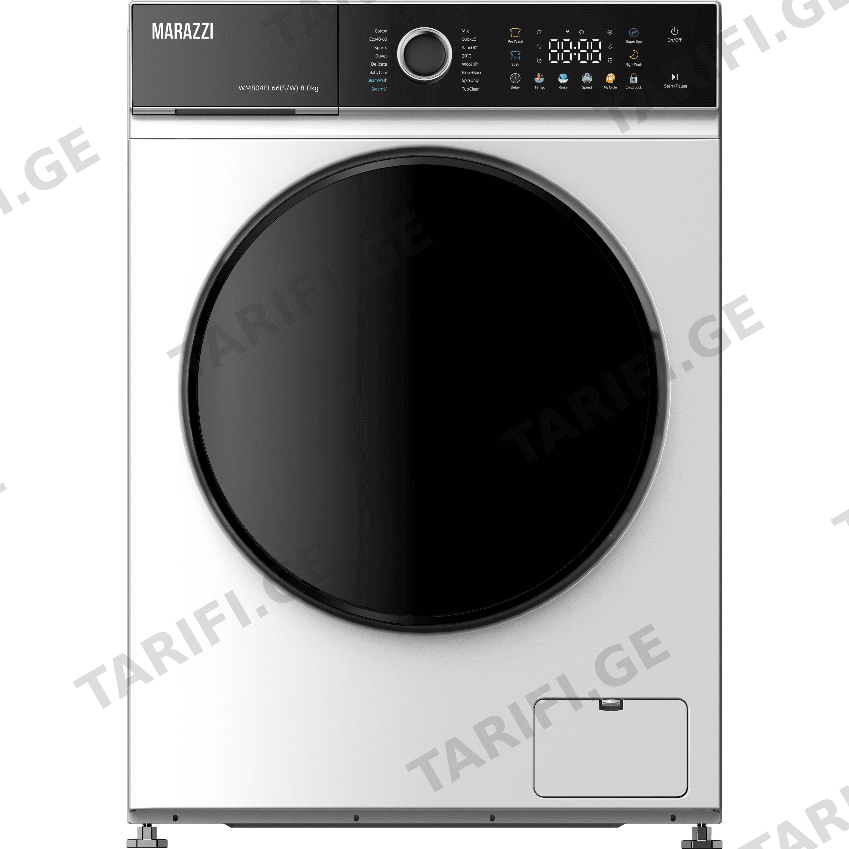 სარეცხი მანქანა 8კგ MARAZZI WM804FL66(S/W)