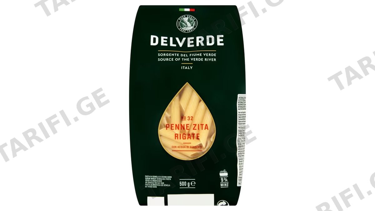 მაკარონი/Delverde/ პენე ზიტა რიგატე N32, 500გ