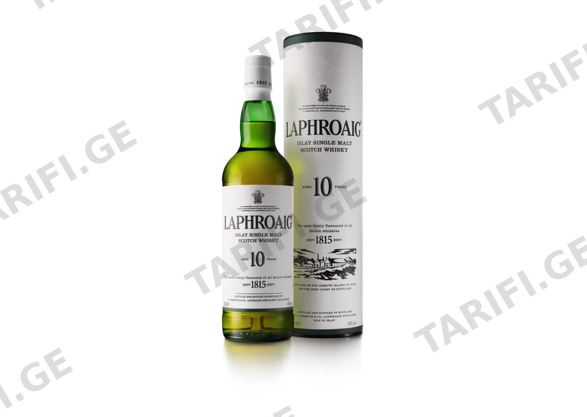 ერთალაოიანი შოტლანდიური ვისკი Laphroaig, 10 წლიანი - 0.7L